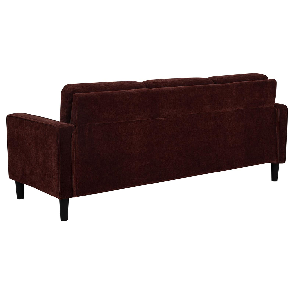 Ruth Fabric Upholstered Track Arm Sofa Rust Red
