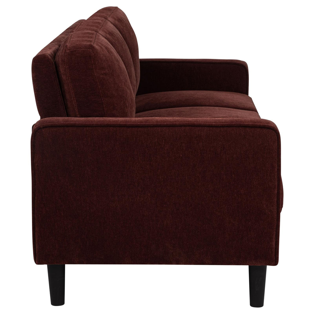 Ruth Fabric Upholstered Track Arm Sofa Rust Red
