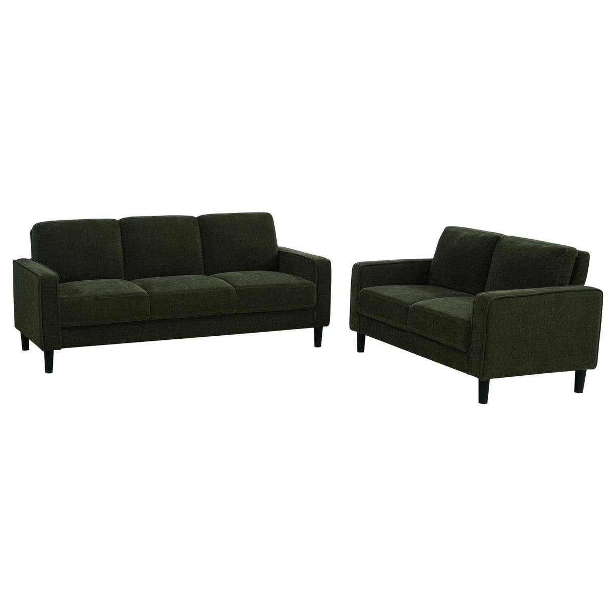 Ruth Fabric Upholstered Track Arm Sofa Matcha Green