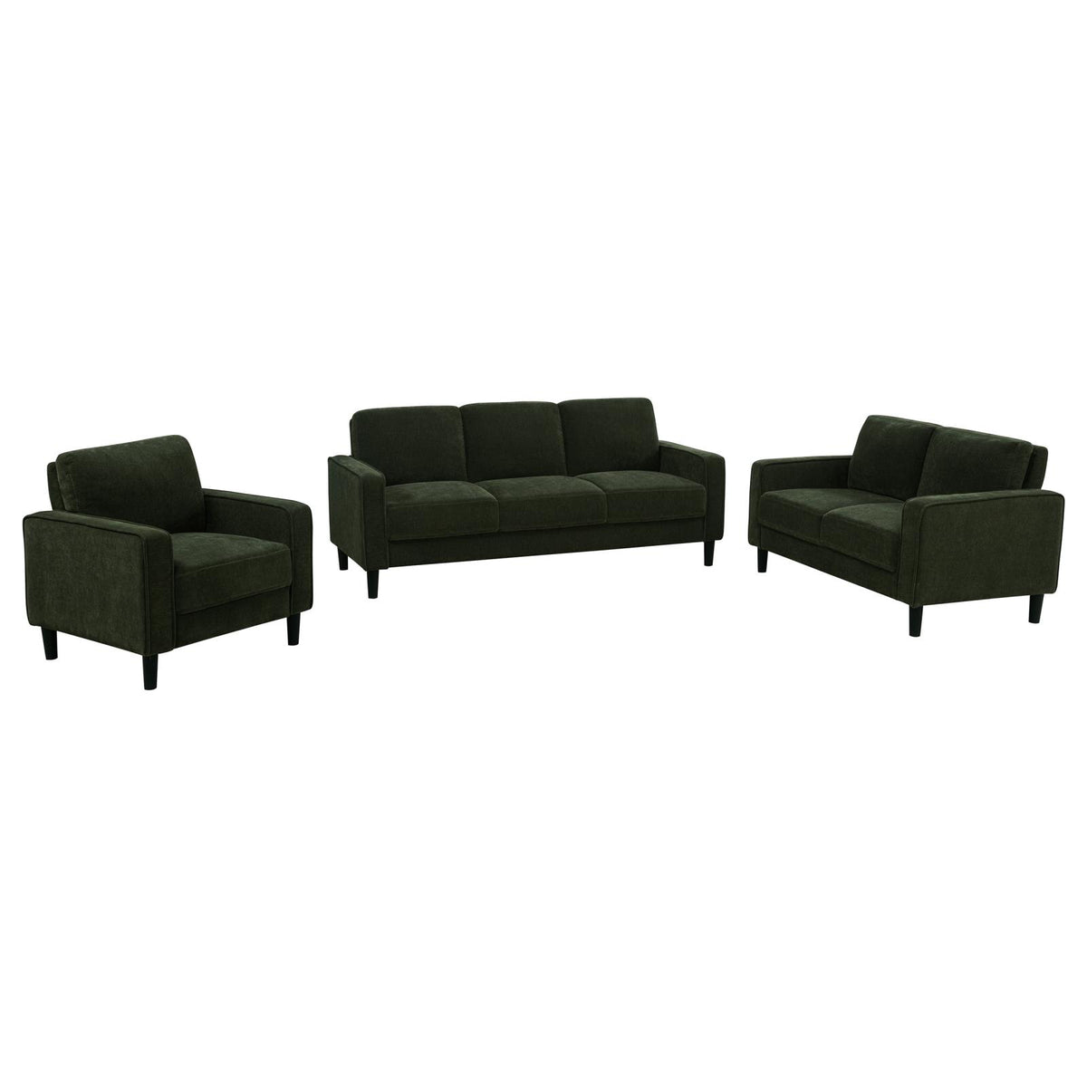 Ruth Fabric Upholstered Track Arm Sofa Matcha Green