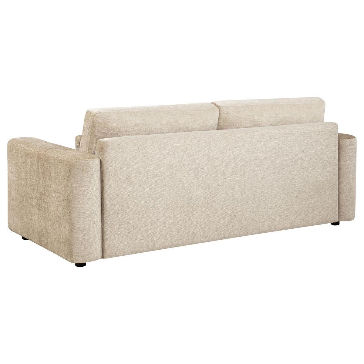Amador Chenille Upholstered Track Arm Sofa Set Camel