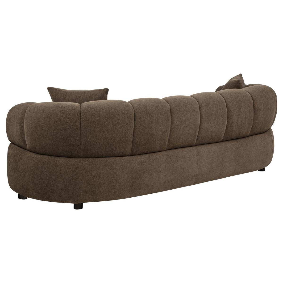 Casarin Fabric 3-Piece Channel-Back Sofa Set Brown