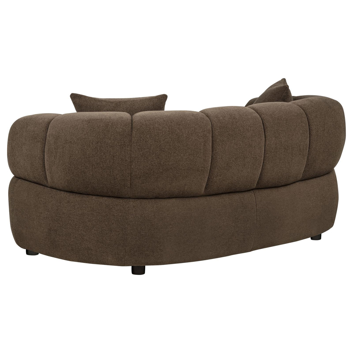 Casarin Fabric 3-Piece Channel-Back Sofa Set Brown