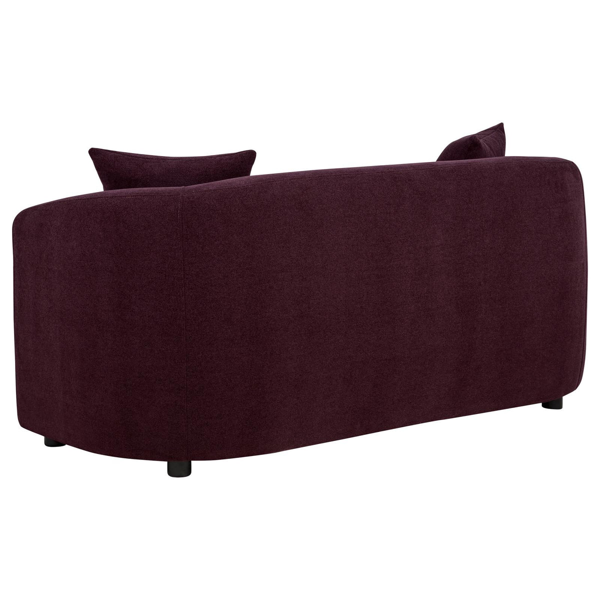 Delroy 2-Seat Stationary Loveseat Aubergine Polyester Upholstery