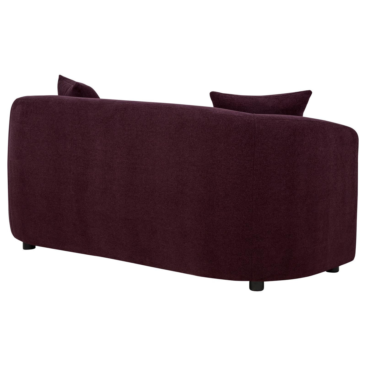 Delroy 2-Seat Stationary Loveseat Aubergine Polyester Upholstery