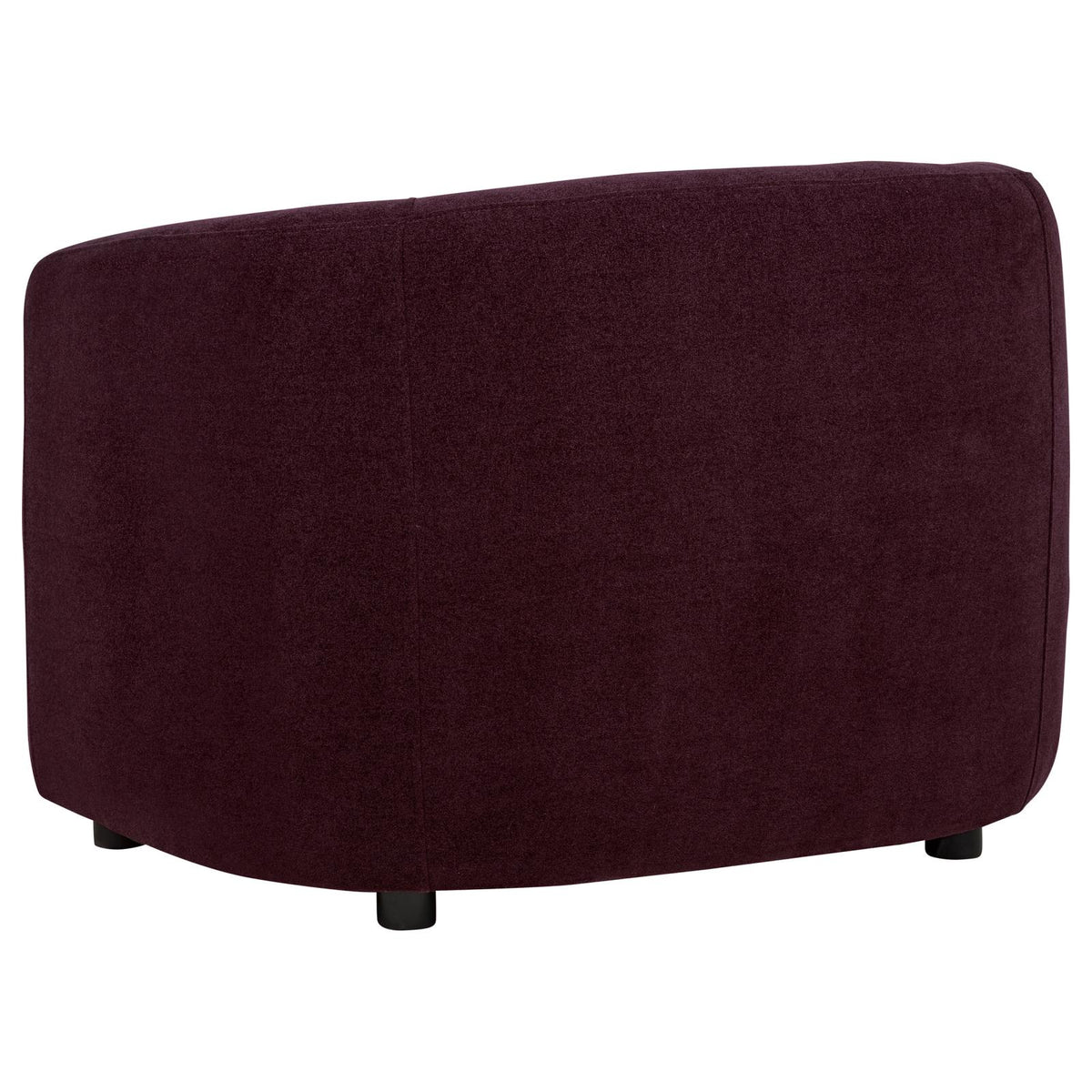 Delroy Stationary Accent Chair Aubergine Polyester Upholstery