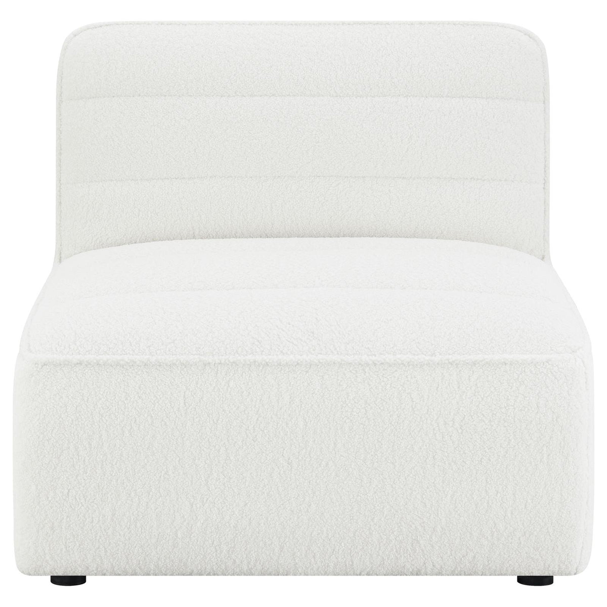 Sunny Upholstered Armless Chair Ivory Sherpa