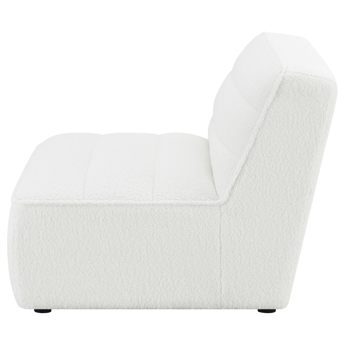 Sunny Upholstered Armless Chair Ivory Sherpa