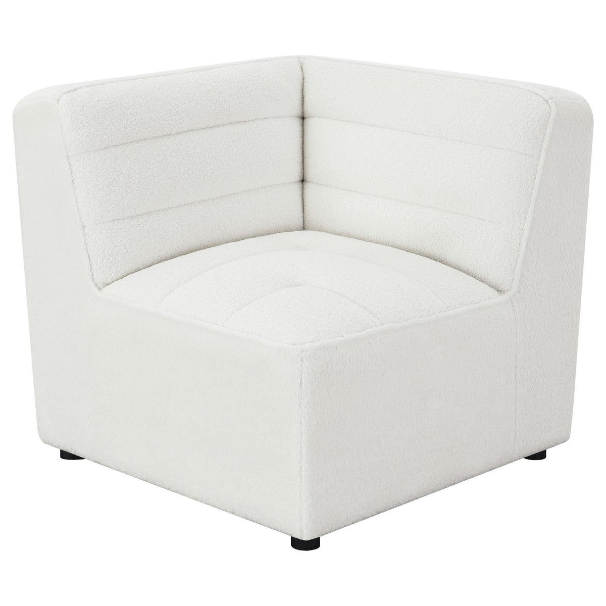 Sunny Upholstered Corner Chair Ivory Sherpa