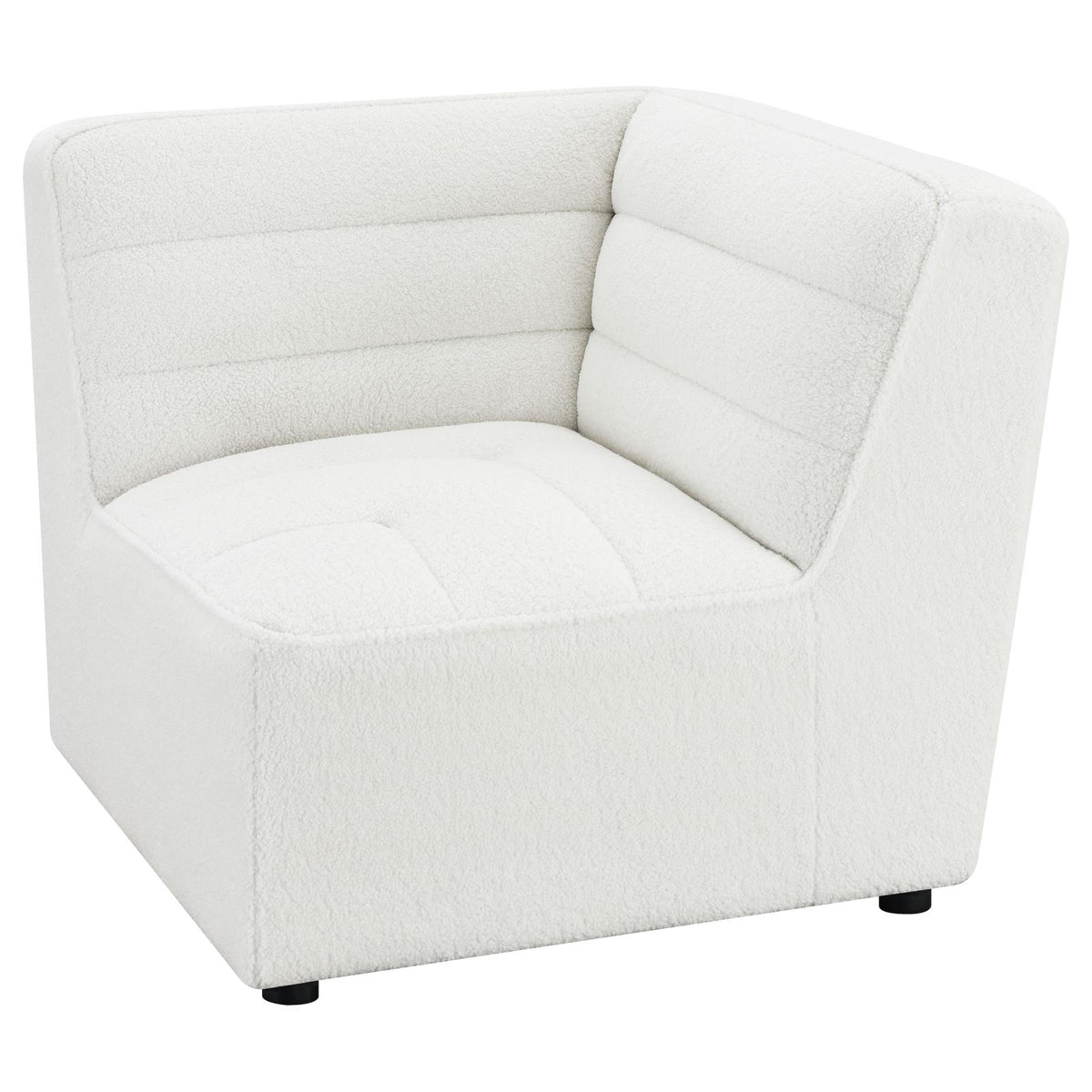 Sunny Upholstered Corner Chair Ivory Sherpa