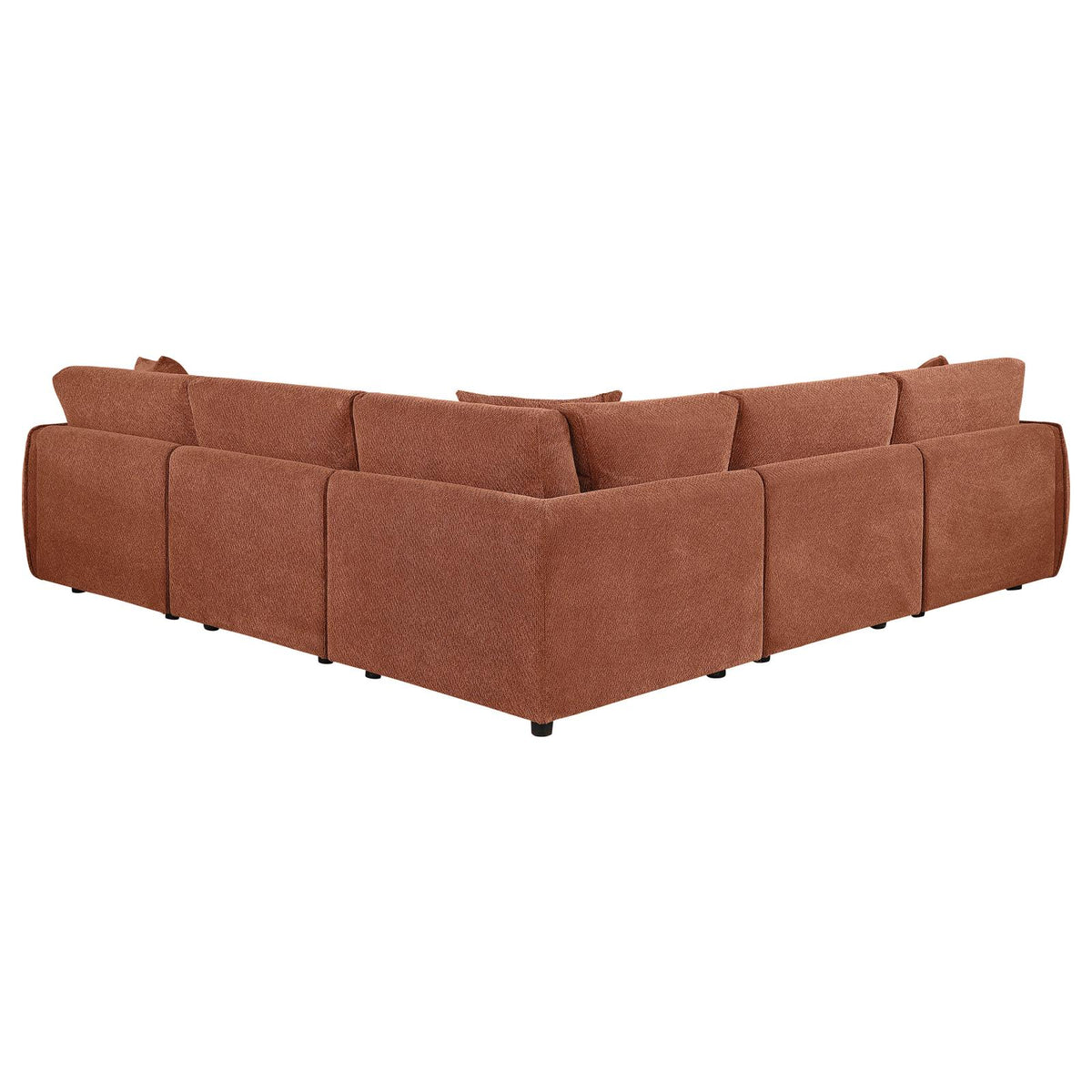 Elysia 5-piece Fabric Upholstered Modular Sectional Sofa Coral