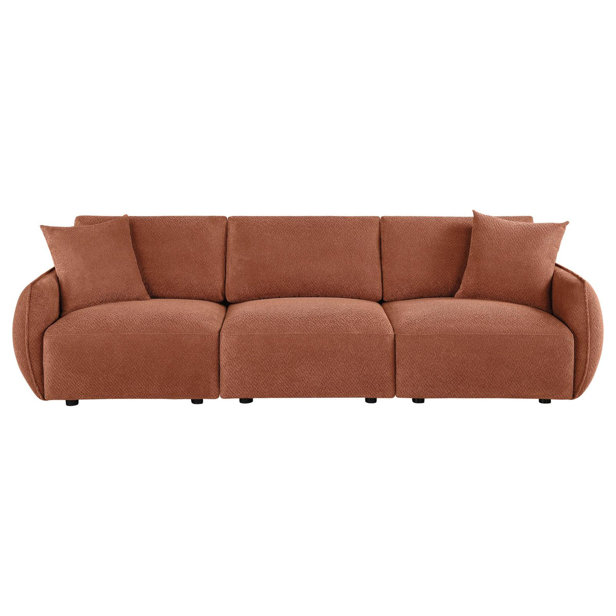 Elysia Fabric Upholstered Modular Lounge Sofa Coral