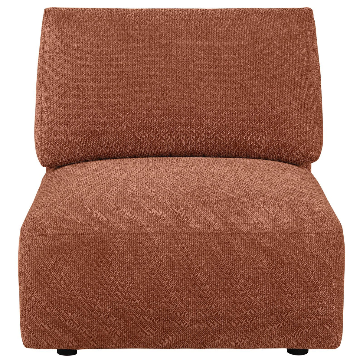 Elysia Fabric Upholstered Modular Armless Chair Coral