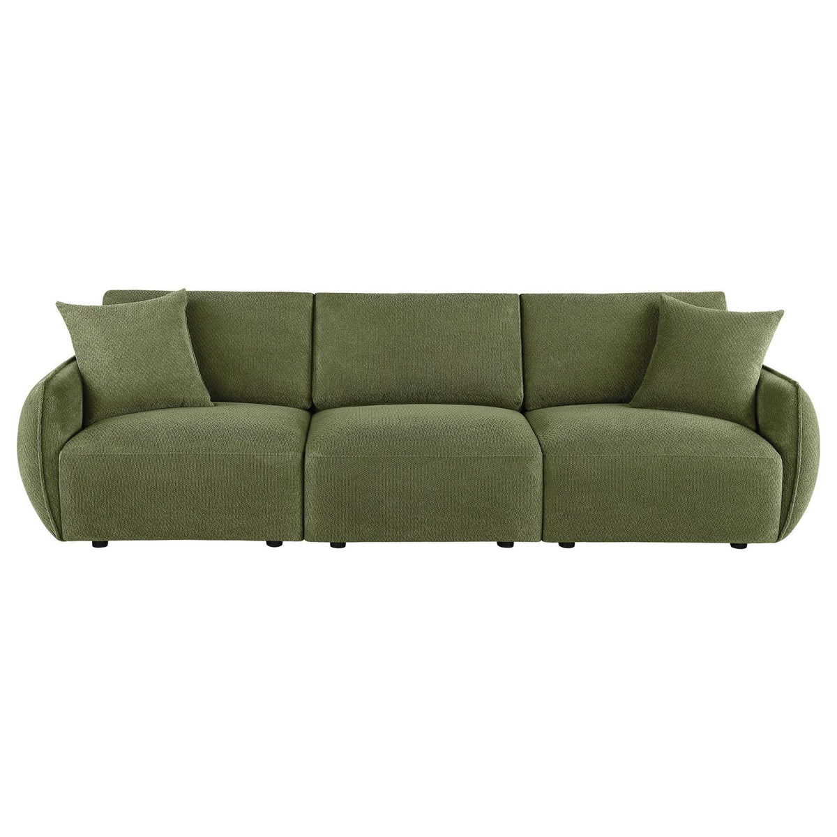 Elysia Fabric Upholstered Modular Lounge Sofa Green