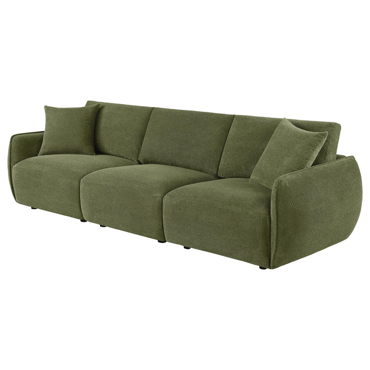 Elysia Fabric Upholstered Modular Lounge Sofa Green