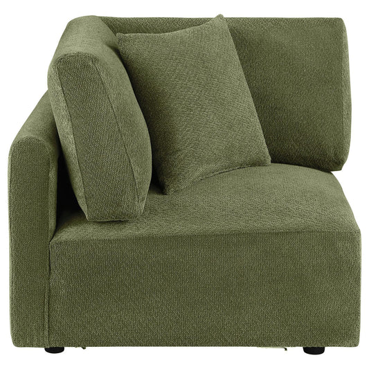 Elysia Fabric Upholstered Modular Corner Chair Green