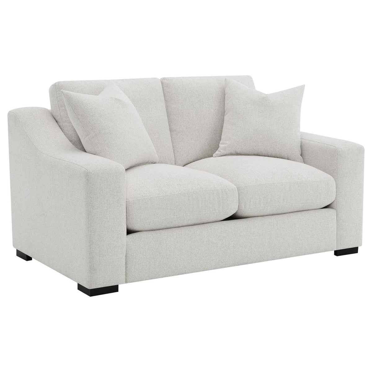 Ashlyn Upholstered Track Arm Sofa Set Sand