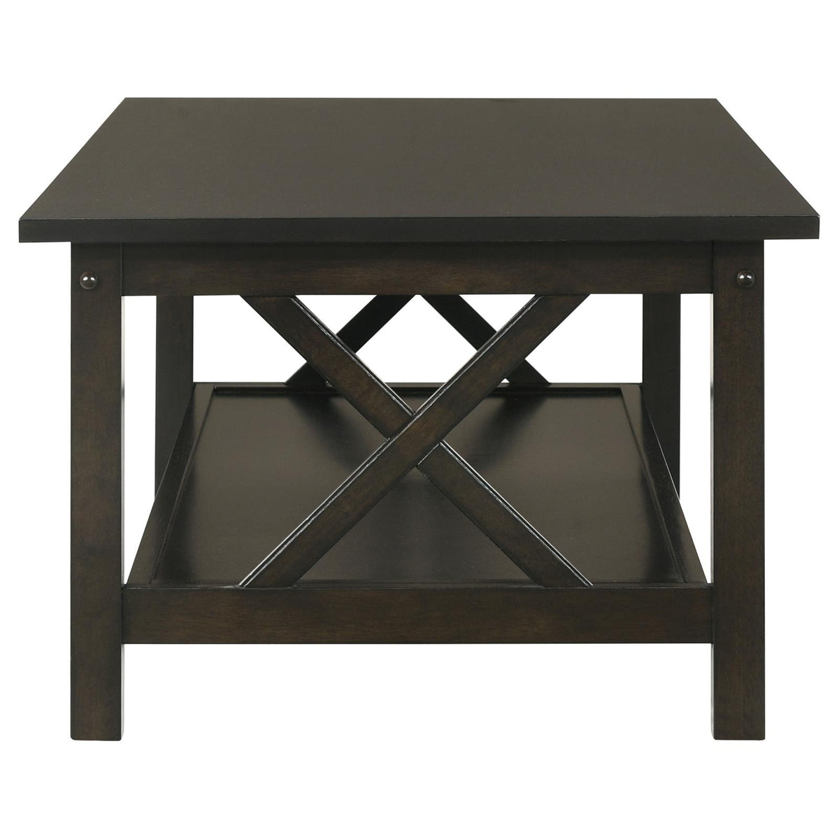 Rachelle 3-piece Rectangular Coffee Table Set Deep Merlot