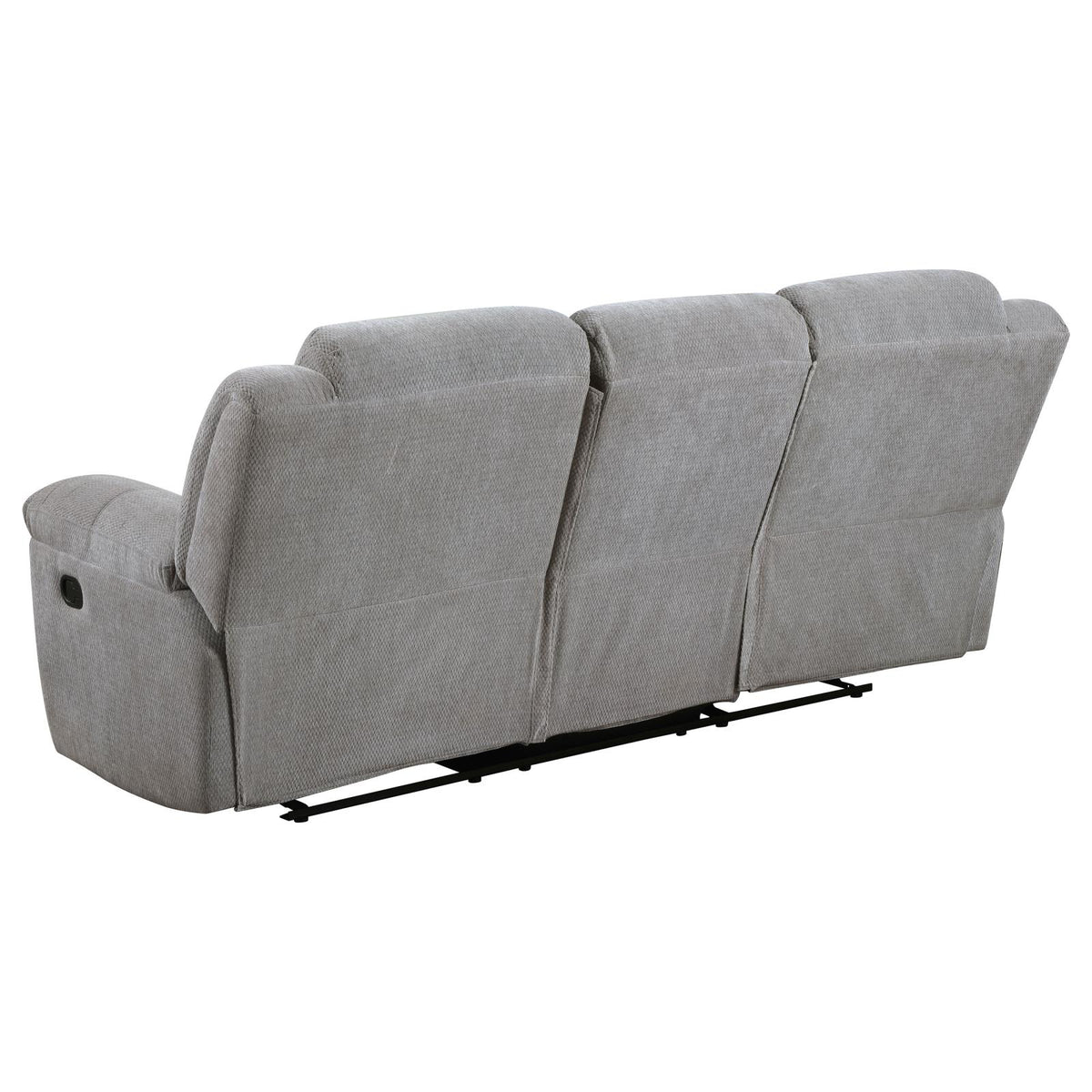 Gilson Chenille Upholstered Reclining Sofa Set Grey