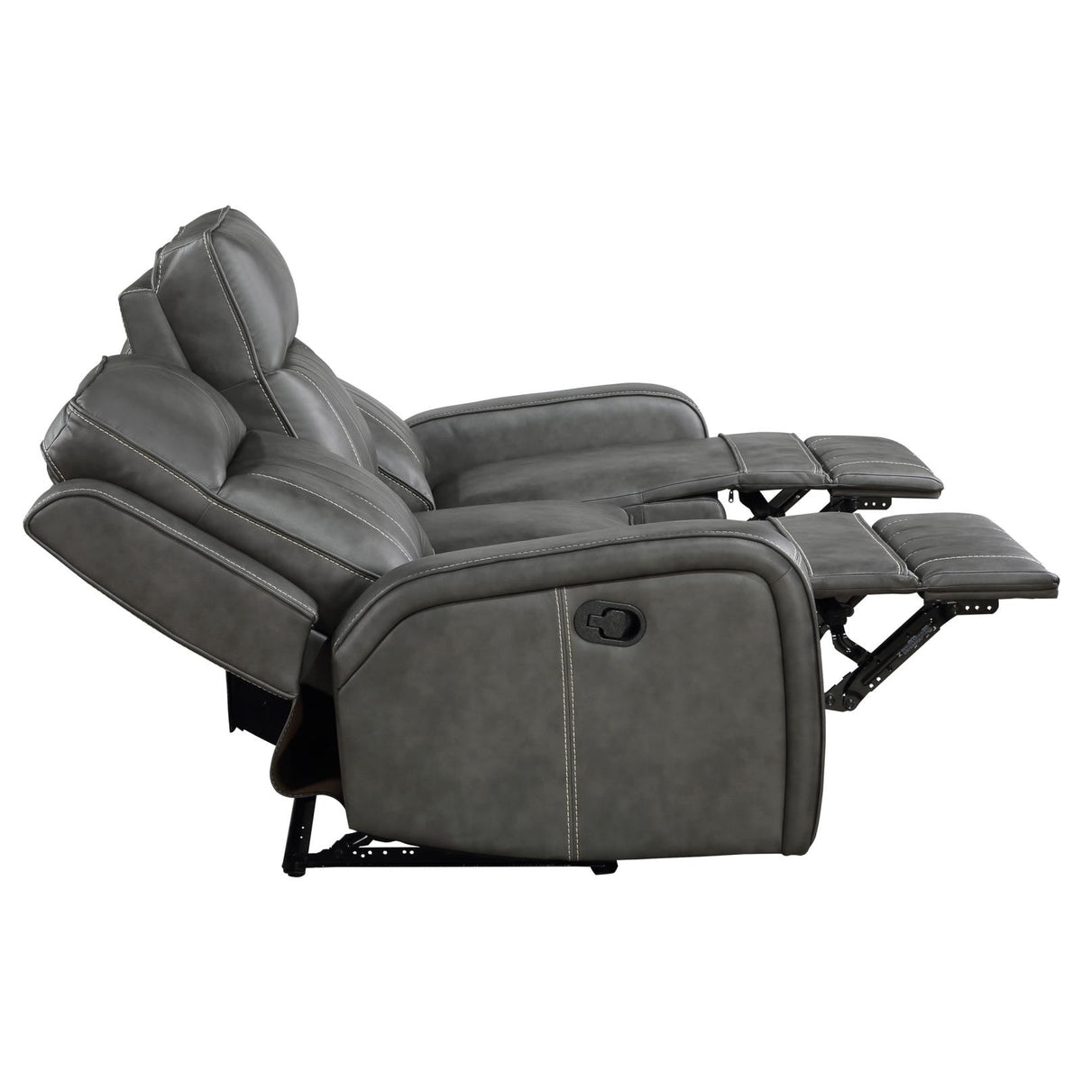 Raelynn Upholstered Reclining Sofa Set Grey