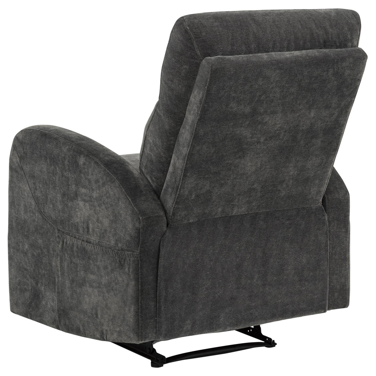 Hamilton Chenille Manual Recliner Charcoal Grey