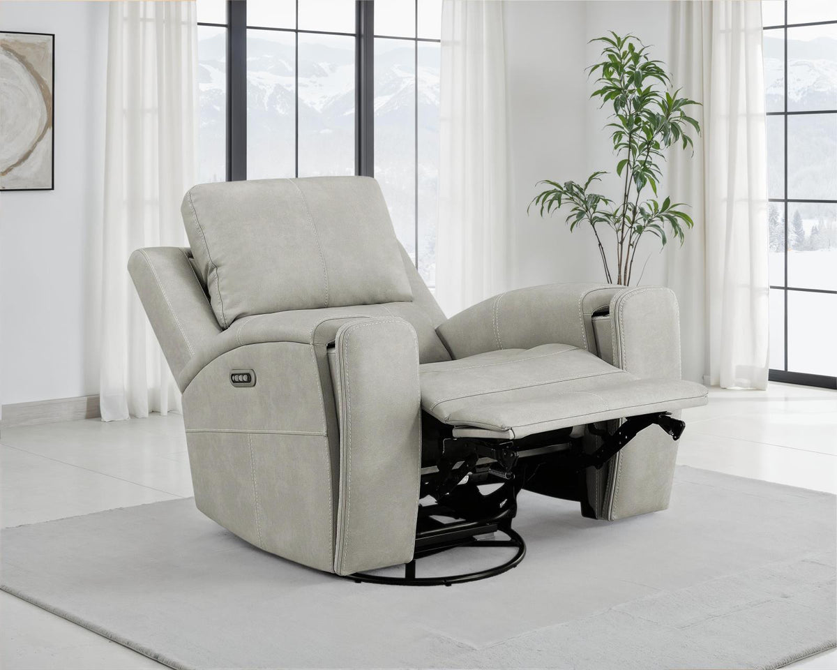 Brickston Triple Power Swivel Glider Recliner Grey