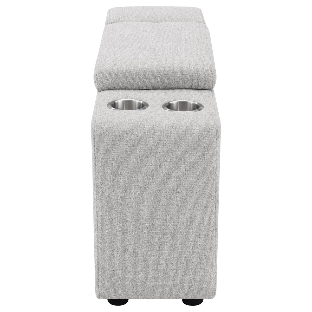 Collins Upholstered Modular Storage Console Grey