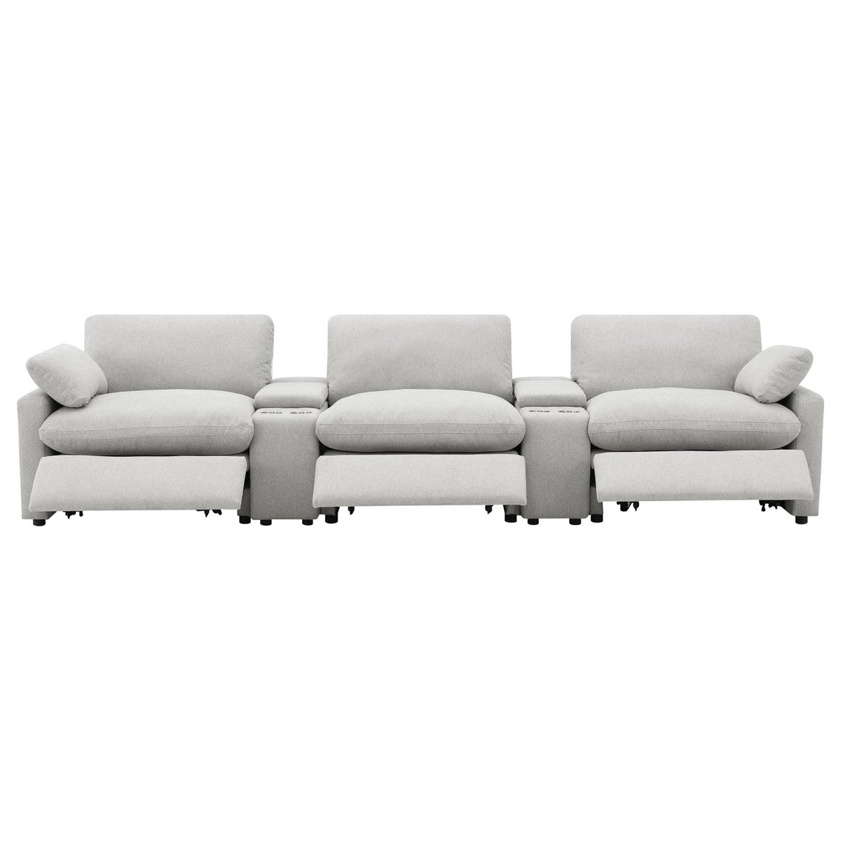 Collins 5-Piece Power Reclining Home Theater Seating Grey