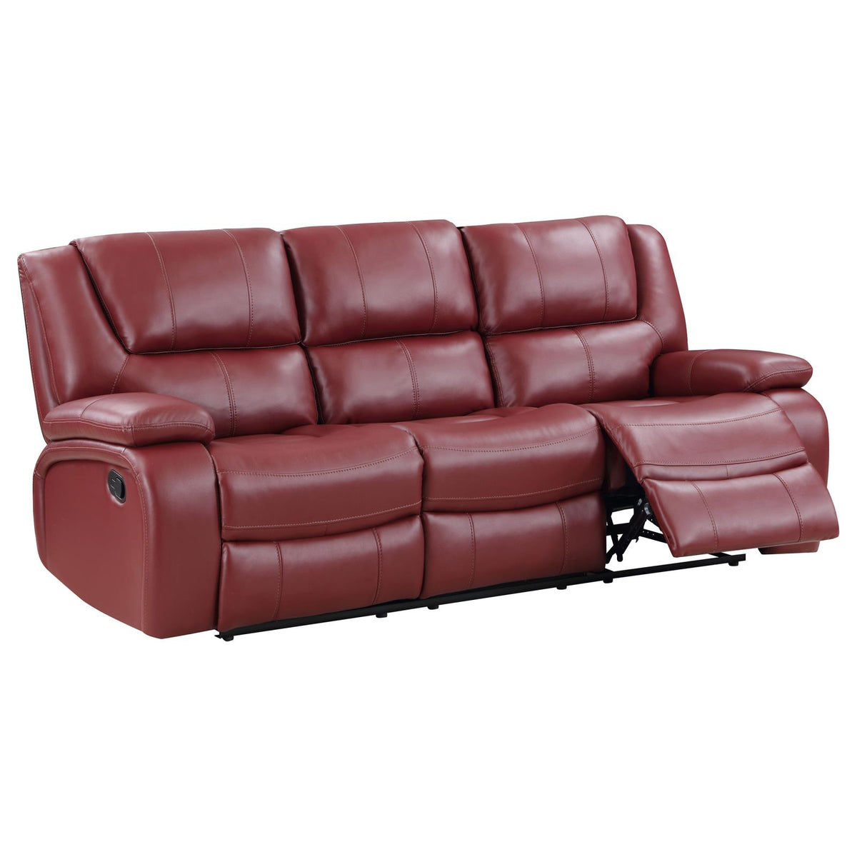 Camila Upholstered Reclining Sofa Set Red