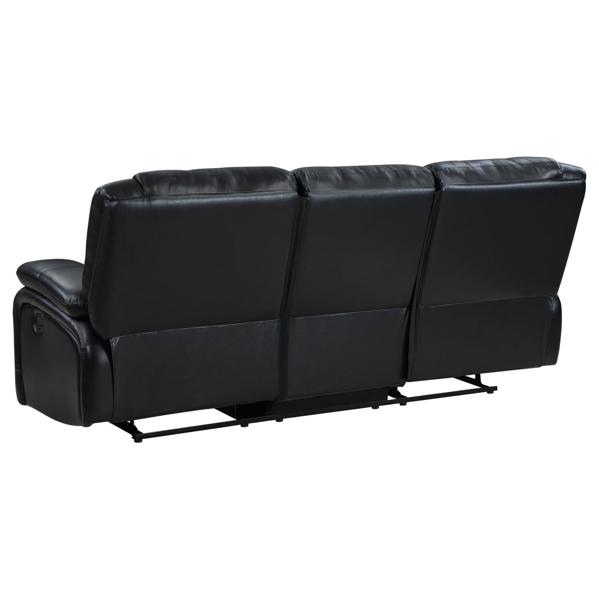 Camila Upholstered Reclining Sofa Set Black
