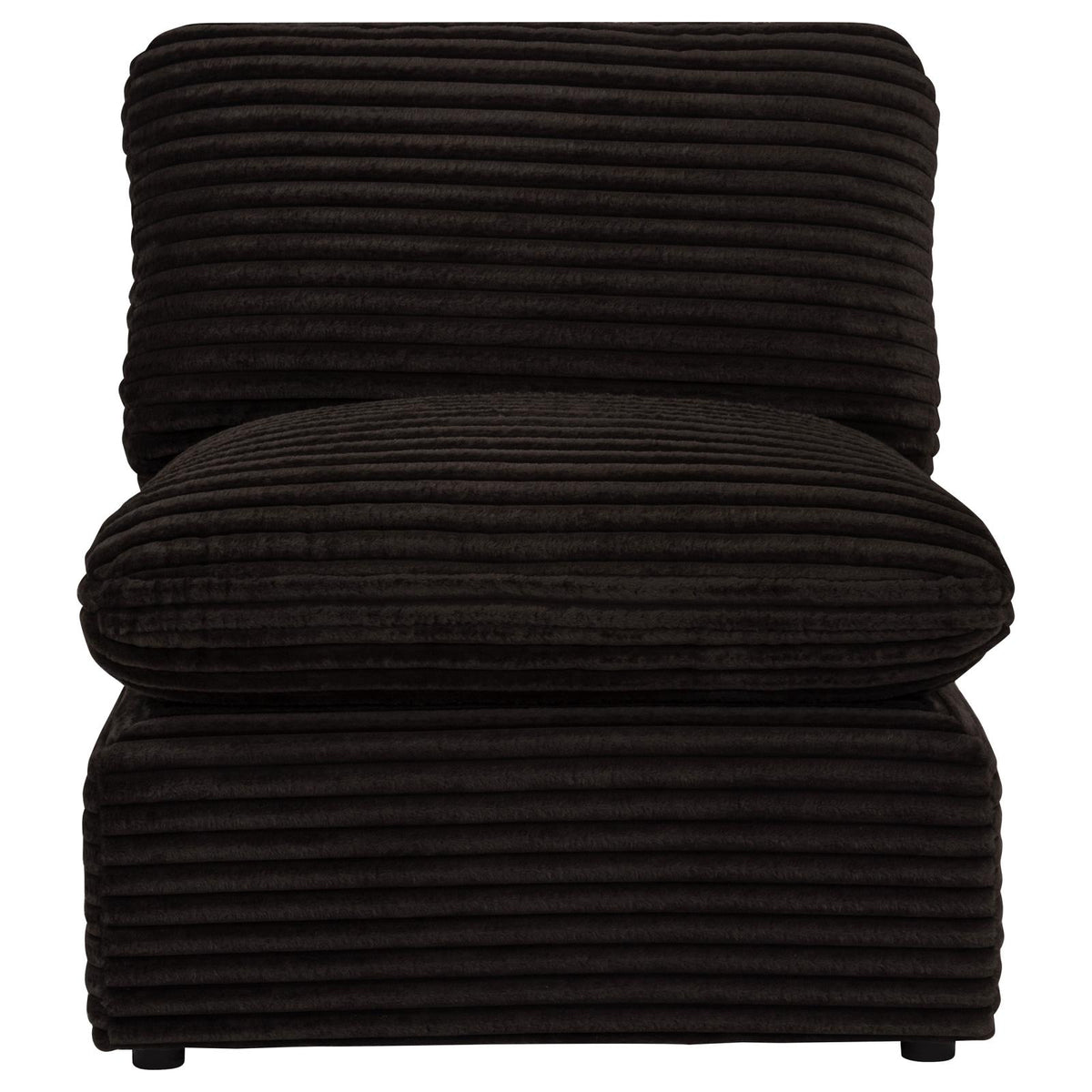Collins Modular Armless Chair Chocolate Brown