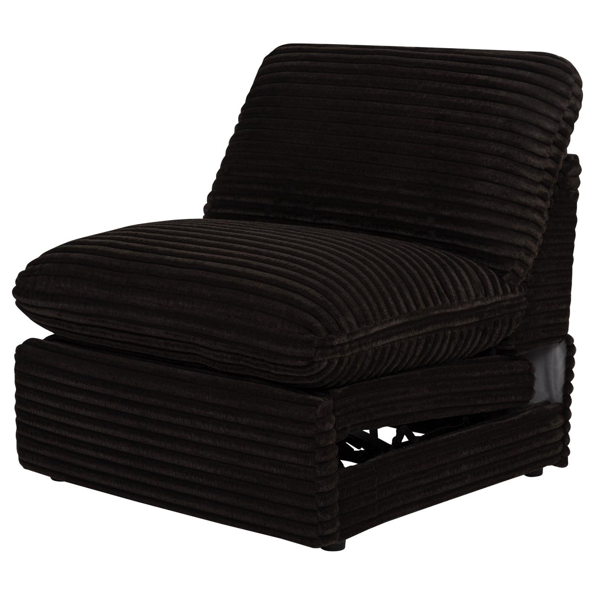 Collins Modular Power Armless Recliner Chocolate Brown