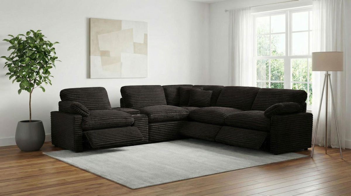 Collins 6-piece Modular Power Reclining Sectional Chocolate Brown
