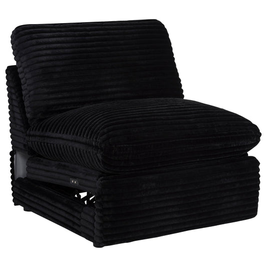 Collins Modular Power Armless Recliner Black