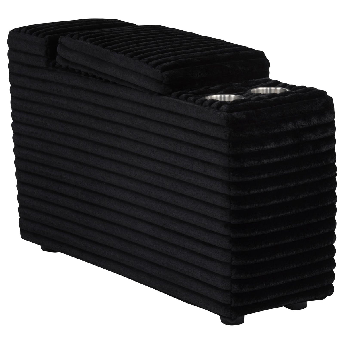 Collins Upholstered Modular Storage Console Black