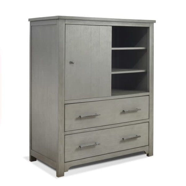 Farmhouse Nursery Set — Convertible Crib, Double Dresser & Chifferobe in Grigio