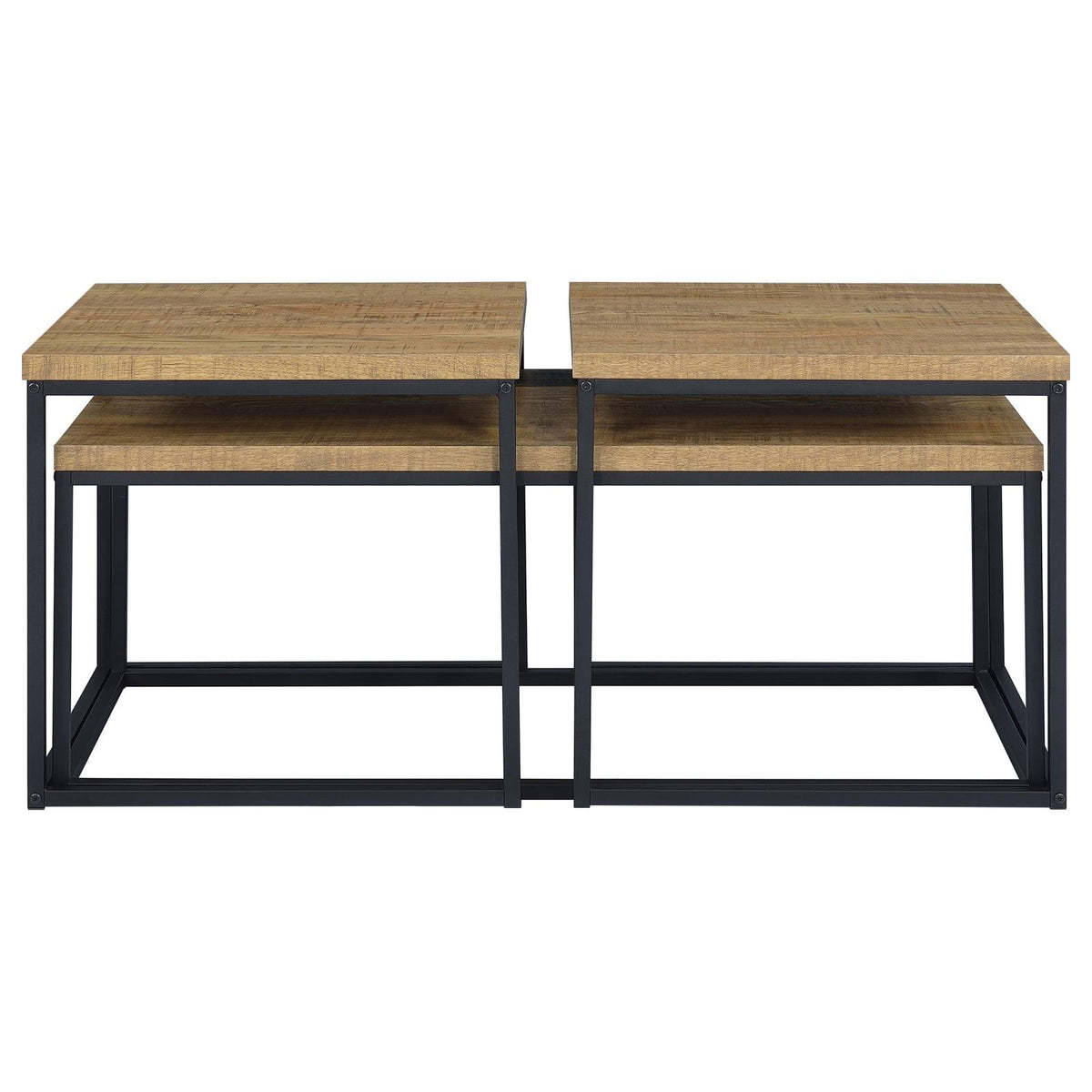 Straden 3-piece Engineered Wood Coffee Table Set Mango and Black