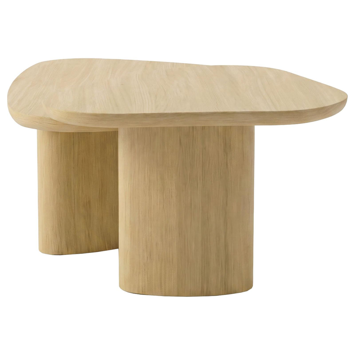 Lester 2-Piece Triangular Nesting Coffee Table Set Honey Oak