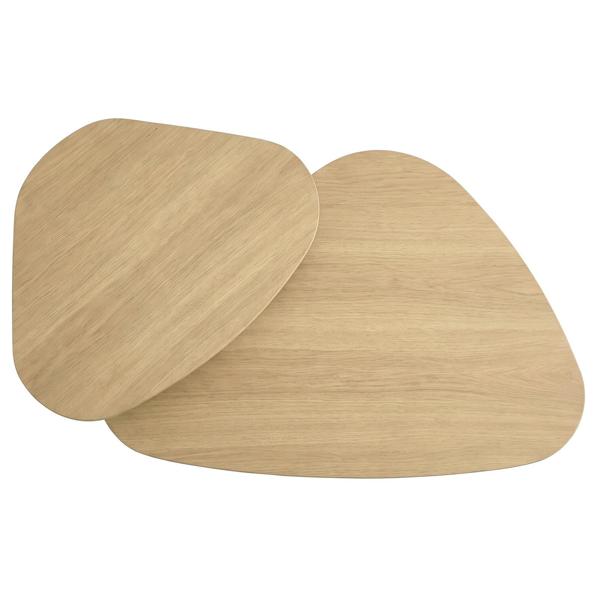 Lester 2-Piece Triangular Nesting Coffee Table Set Honey Oak