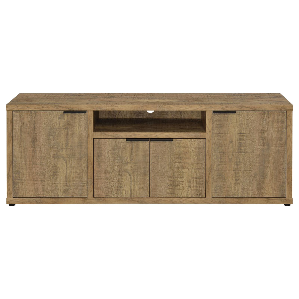 Tabby TV Stand for TVs up to 65 Inches with 4-Door Storage in Mango