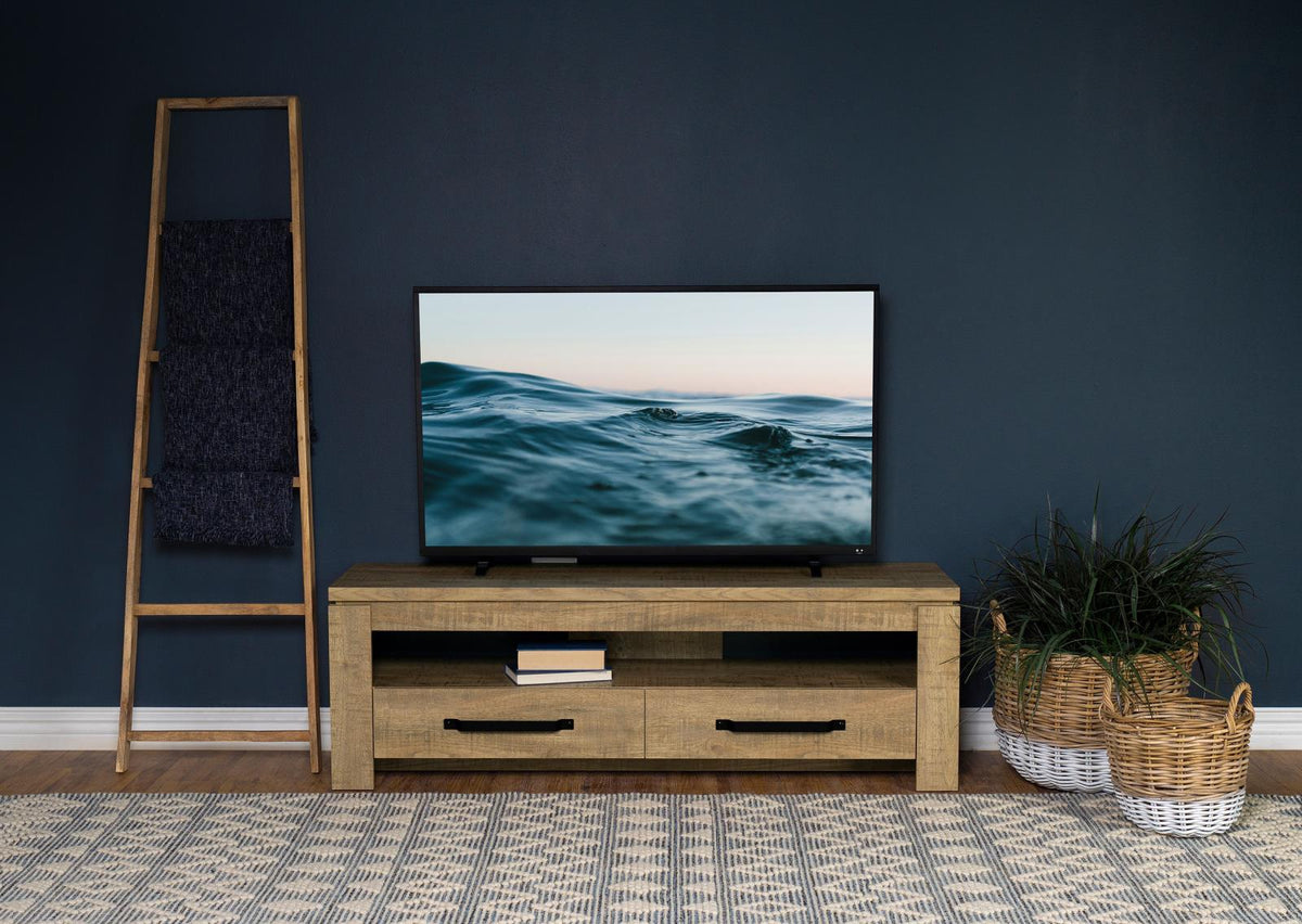 Elkton 2-drawer Engineered Wood 59-inch TV Stand Mango