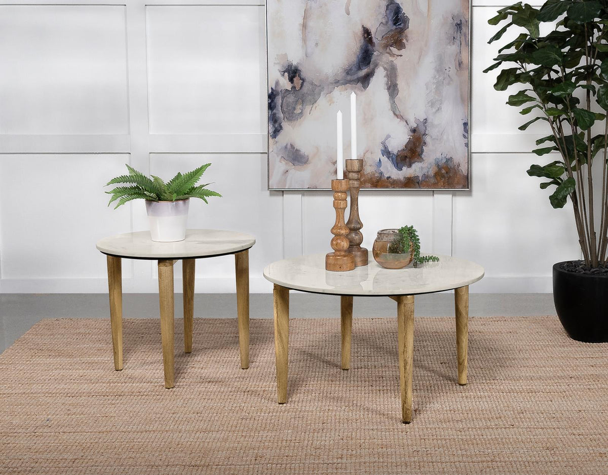 Aldis Coffee and End Table Set White