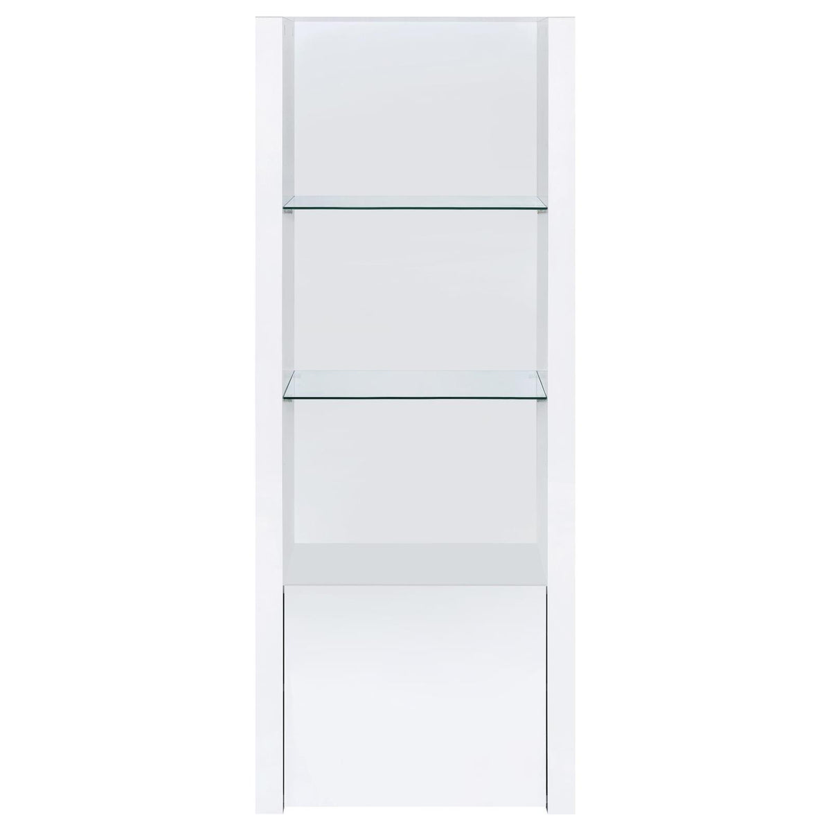 Jude 3-shelf Engineered Wood Media Tower High Gloss White