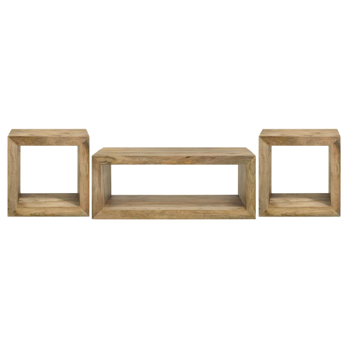 Benton Solid Mango Coffee and End Table Set Natural