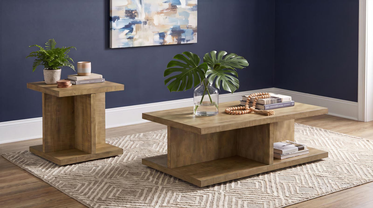 Cortona Coffee and End Table Set Mango