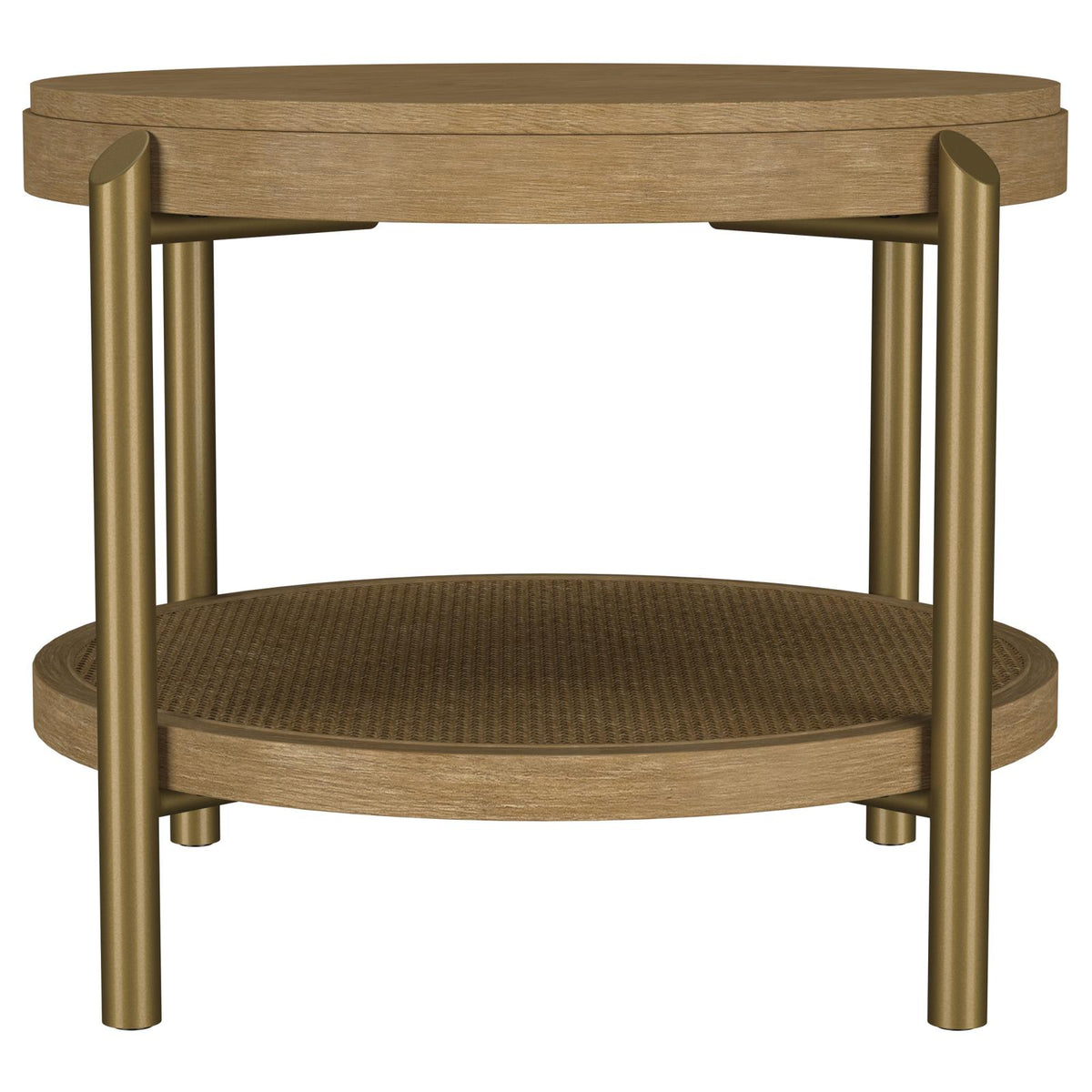 Arini Round Coffee and End Table Set Sand Wash