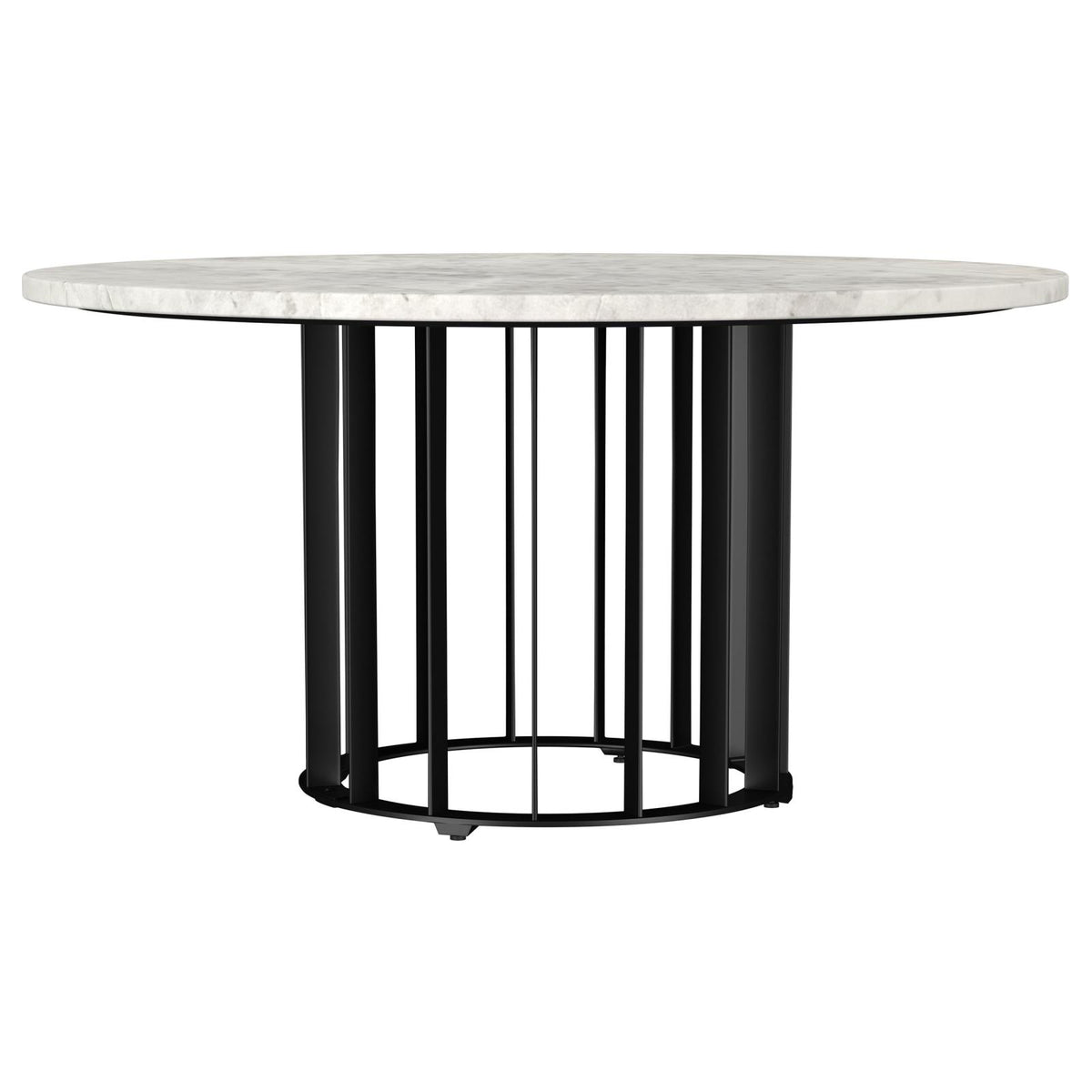 Haven Round Marble Coffee and End Table Set Black