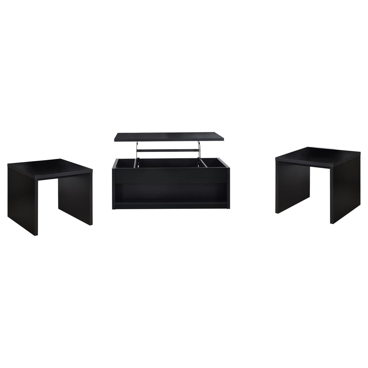 Knapp Lift Top Coffee Table Set Black
