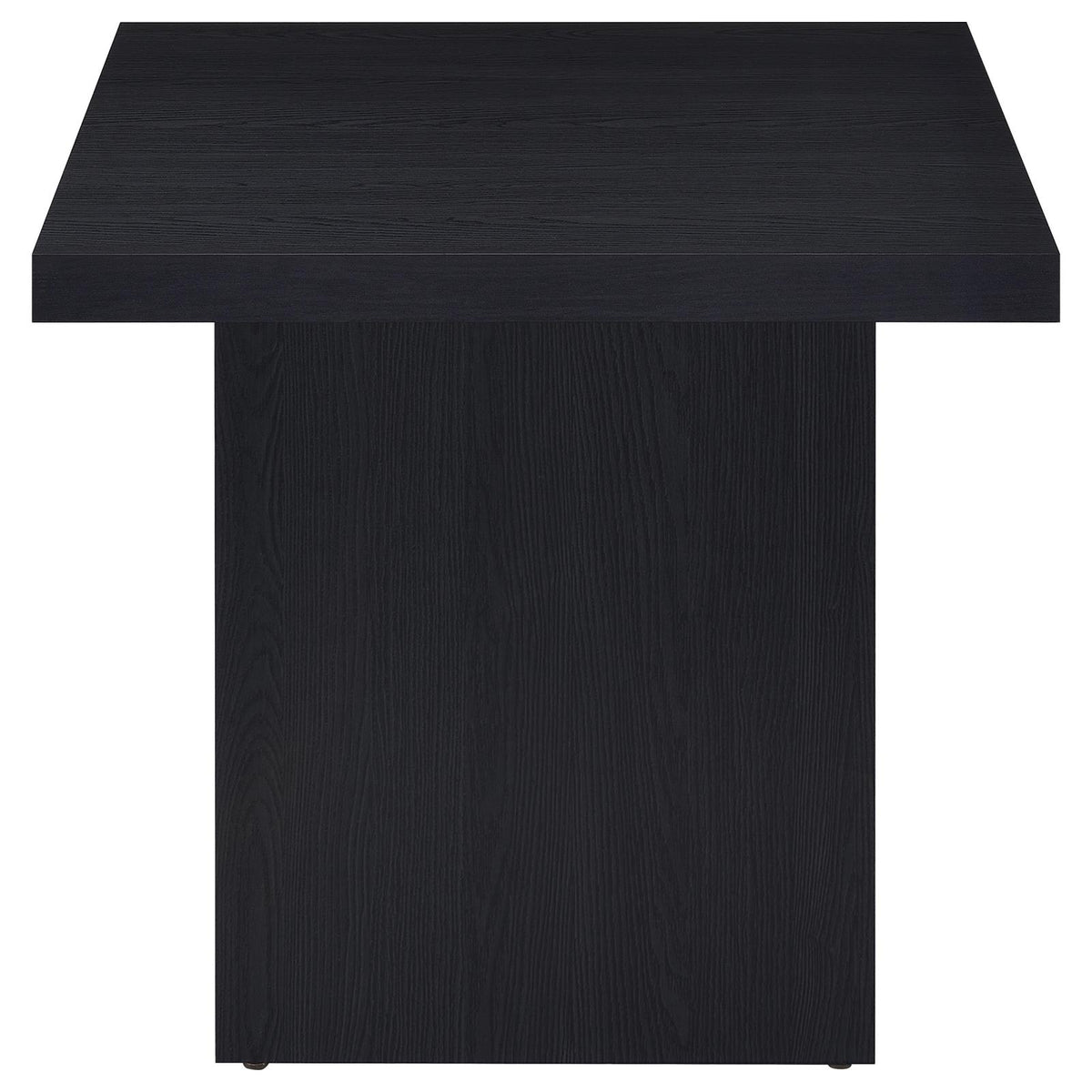 Devar Square Engineered Laminate End Side Table Black
