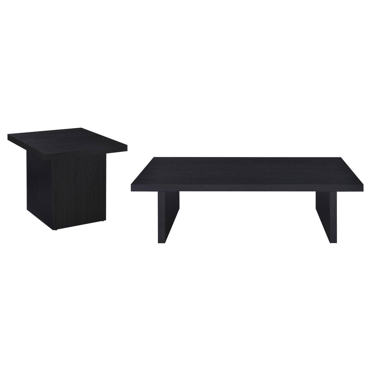 Max Rectangular Coffee and End Table Set Black